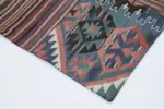 Anadolu Patchwork Multi Renk Pamuk Üzerine Yün El Dokuma Kilim-201x301 - Görsel 4