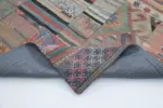 Anadolu Patchwork Multi Renk Pamuk Üzerine Yün El Dokuma Kilim-202x302 - Görsel 5