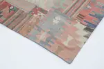 Anadolu Patchwork Bej Renk Pamuk Üzerine Yün El Dokuma Kilim-201x302 - Görsel 4