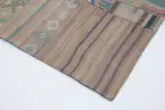 Anadolu Patchwork Bej Renk Pamuk Üzerine Yün El Dokuma Kilim-202x300 - Görsel 4
