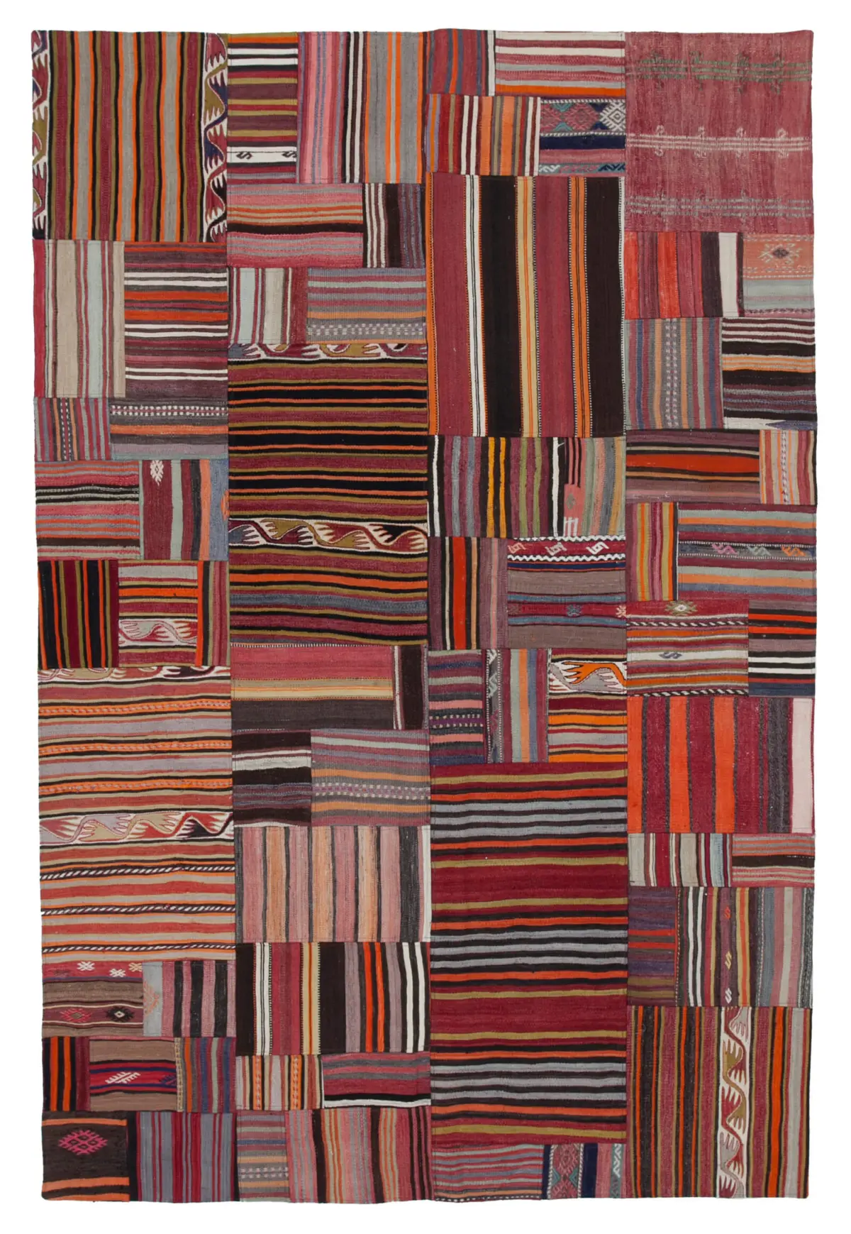 Rc_30515_1_Orange_Oriental_Kilim_Patchwork_Rugs