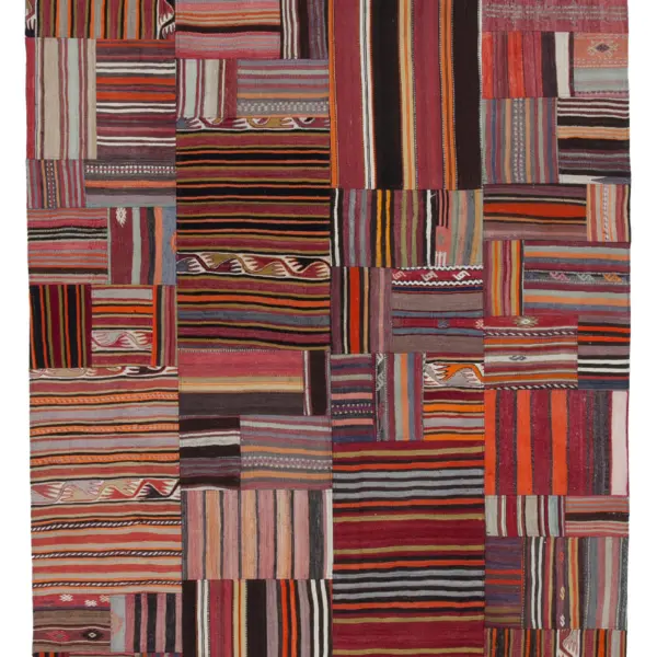 Rc_30515_1_Orange_Oriental_Kilim_Patchwork_Rugs