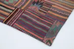 Anadolu Patchwork Multi Renk Pamuk Üzerine Yün El Dokuma Kilim-200x300 - Görsel 4