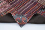 Anadolu Patchwork Multi Renk Pamuk Üzerine Yün El Dokuma Kilim-202x300 - Görsel 5