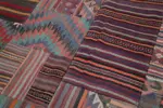 Anadolu Patchwork Multi Renk Pamuk Üzerine Yün El Dokuma Kilim-202x300 - Görsel 6