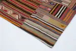 Anadolu Patchwork Multi Renk Pamuk Üzerine Yün El Dokuma Kilim-201x300 - Görsel 4
