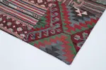 Anadolu Patchwork Multi Renk Pamuk Üzerine Yün El Dokuma Kilim-200x301 - Görsel 4