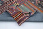 Anadolu Patchwork Multi Renk Pamuk Üzerine Yün El Dokuma Kilim-200x301 - Görsel 5
