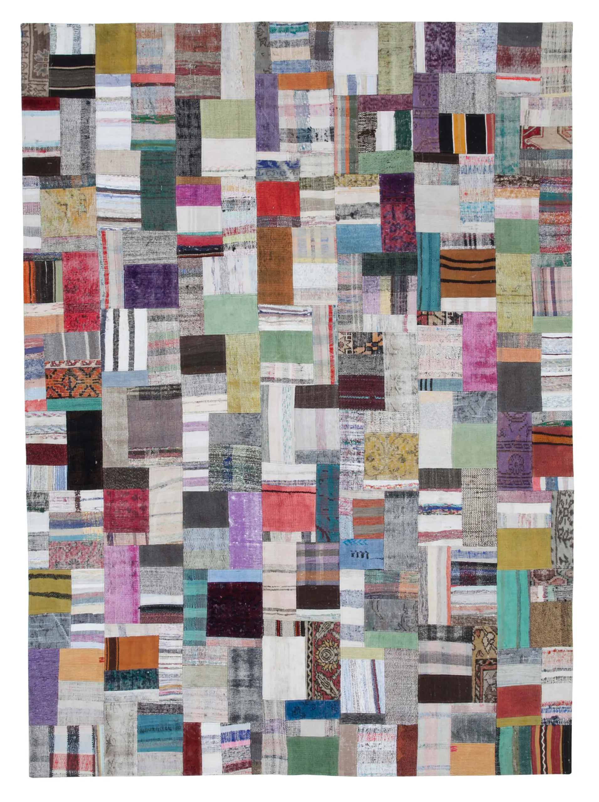 Rc_30548_1_Multicolor_Oriental_Kilim_Patchwork_Rugs Chaput Patchwork Multi Renk Pamuk Üzerine Yün El Dokuma Kilim-253x349 - Görsel 1