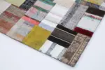 Chaput Patchwork Multi Renk Pamuk Üzerine Yün El Dokuma Kilim-253x349 - Görsel 4