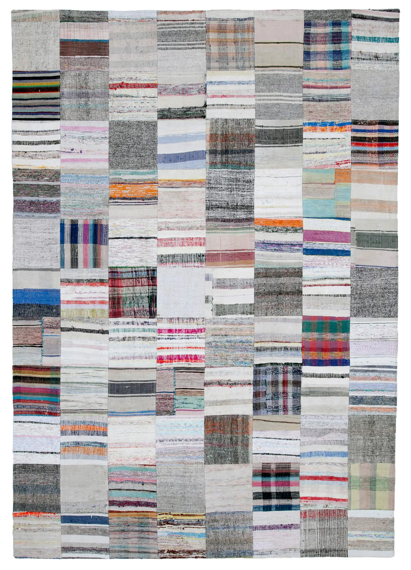 Rc_30552_1_Multicolor_Oriental_Kilim_Patchwork_Rugs Chaput Patchwork Multi Renk Pamuk Üzerine Yün El Dokuma Kilim-247x353 - Görsel 1