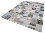 Chaput Patchwork Multi Renk Pamuk Üzerine Yün El Dokuma Kilim-247x353 - Görsel 3