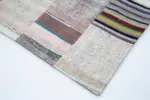 Chaput Patchwork Multi Renk Pamuk Üzerine Yün El Dokuma Kilim-247x353 - Görsel 4