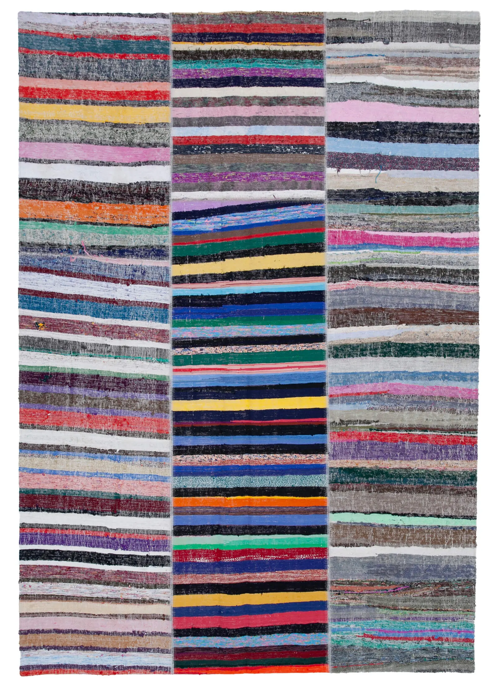 Rc_30565_1_Multicolor_Oriental_Kilim_Patchwork_Rugs Chaput Patchwork Multi Renk Pamuk Üzerine Yün El Dokuma Kilim-243x351 - Görsel 1