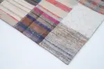 Chaput Patchwork Multi Renk Pamuk Üzerine Yün El Dokuma Kilim-241x358 - Görsel 4