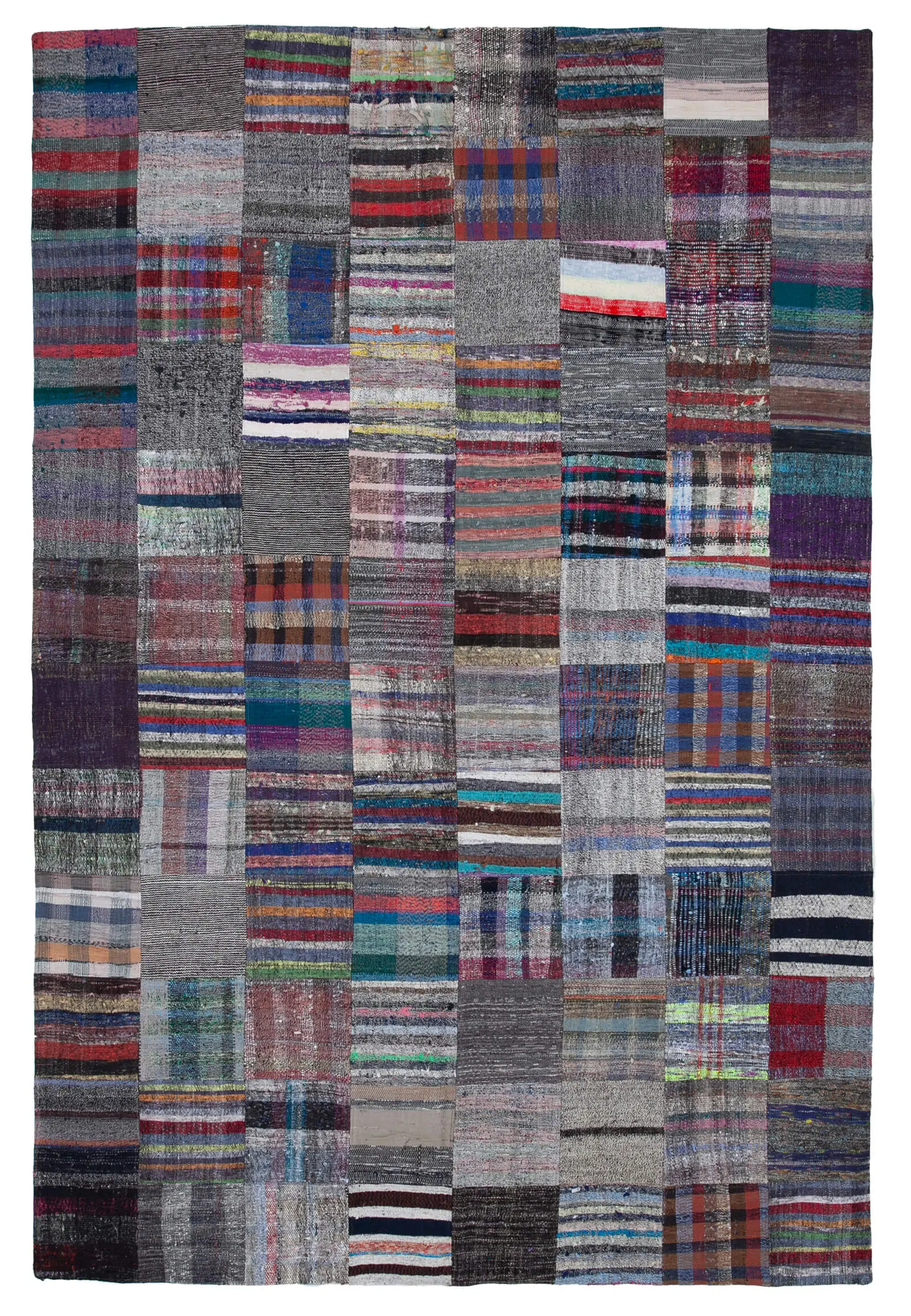 Rc_30568_1_Multicolor_Oriental_Kilim_Patchwork_Rugs Chaput Patchwork Multi Renk Pamuk Üzerine Yün El Dokuma Kilim-240x359 - Görsel 1