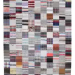 Chaput Patchwork Multi Renk Pamuk Üzerine Yün El Dokuma Kilim-278x348