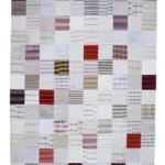 İnce Bez Patchwork Multi Pamuk Üzerine Yün El Dokuma Kilim-303x400