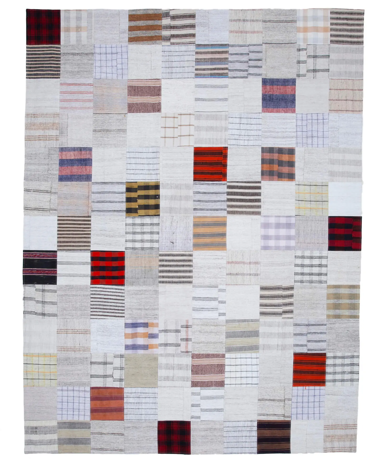 Rc_30583_1_Multicolor_Oriental_Kilim_Patchwork_Rugs İnce Bez Patchwork Multi Pamuk Üzerine Yün El Dokuma Kilim-303x400 - Görsel 1