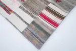 Chaput Patchwork Multi Renk Pamuk Üzerine Yün El Dokuma Kilim-302x402 - Görsel 4
