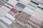 Chaput Patchwork Multi Renk Pamuk Üzerine Yün El Dokuma Kilim-302x402 - Görsel 6