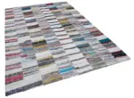 Chaput Patchwork Multi Renk Pamuk Üzerine Yün El Dokuma Kilim-208x302 - Görsel 2