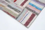 Chaput Patchwork Multi Renk Pamuk Üzerine Yün El Dokuma Kilim-207x298 - Görsel 4