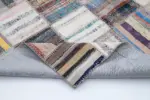 Chaput Patchwork Multi Renk Pamuk Üzerine Yün El Dokuma Kilim-196x296 - Görsel 5