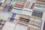 Chaput Patchwork Multi Renk Pamuk Üzerine Yün El Dokuma Kilim-196x296 - Görsel 6