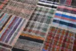 Chaput Patchwork Multi Renk Pamuk Üzerine Yün El Dokuma Kilim-225x310 - Görsel 6