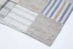 İnce Bez Patchwork Beyaz Pamuk Üzerine Yün El Dokuma Kilim-250x343 - Görsel 4