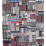 Chaput Patchwork Multi Renk Pamuk Üzerine Yün El Dokuma Kilim-222x338
