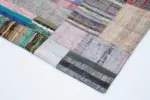 Chaput Patchwork Multi Renk Pamuk Üzerine Yün El Dokuma Kilim-222x338 - Görsel 4