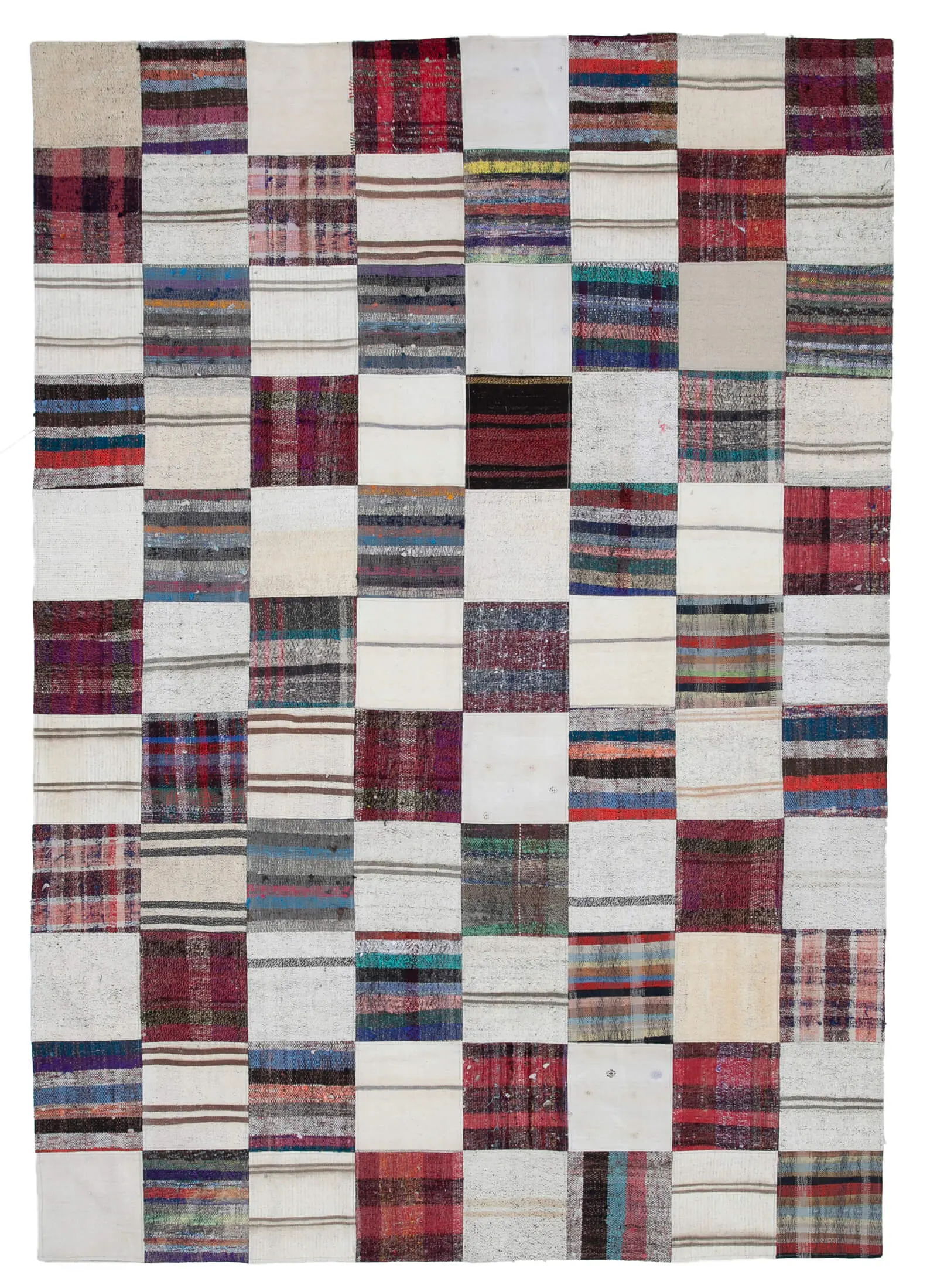 Rc_30614_1_Multicolor_Oriental_Kilim_Patchwork_Rugs Chaput Patchwork Multi Renk Pamuk Üzerine Yün El Dokuma Kilim-233x330 - Görsel 1