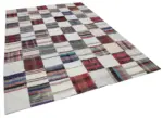 Chaput Patchwork Multi Renk Pamuk Üzerine Yün El Dokuma Kilim-233x330 - Görsel 2