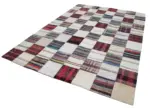 Chaput Patchwork Multi Renk Pamuk Üzerine Yün El Dokuma Kilim-233x330 - Görsel 3