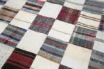 Chaput Patchwork Multi Renk Pamuk Üzerine Yün El Dokuma Kilim-233x330 - Görsel 6