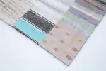 Chaput Patchwork Multi Renk Pamuk Üzerine Yün El Dokuma Kilim-302x402 - Görsel 4