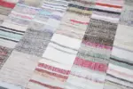 Chaput Patchwork Multi Renk Pamuk Üzerine Yün El Dokuma Kilim-302x402 - Görsel 6
