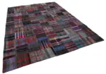 Chaput Patchwork Multi Renk Pamuk Üzerine Yün El Dokuma Kilim-258x352 - Görsel 2