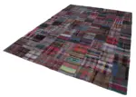 Chaput Patchwork Multi Renk Pamuk Üzerine Yün El Dokuma Kilim-258x352 - Görsel 3