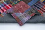 Chaput Patchwork Multi Renk Pamuk Üzerine Yün El Dokuma Kilim-258x352 - Görsel 4