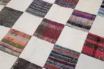 Chaput Patchwork Multi Renk Pamuk Üzerine Yün El Dokuma Kilim-263x355 - Görsel 6