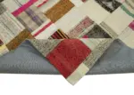 Chaput Patchwork Multi Renk Pamuk Üzerine Yün El Dokuma Kilim-275x362 - Görsel 6