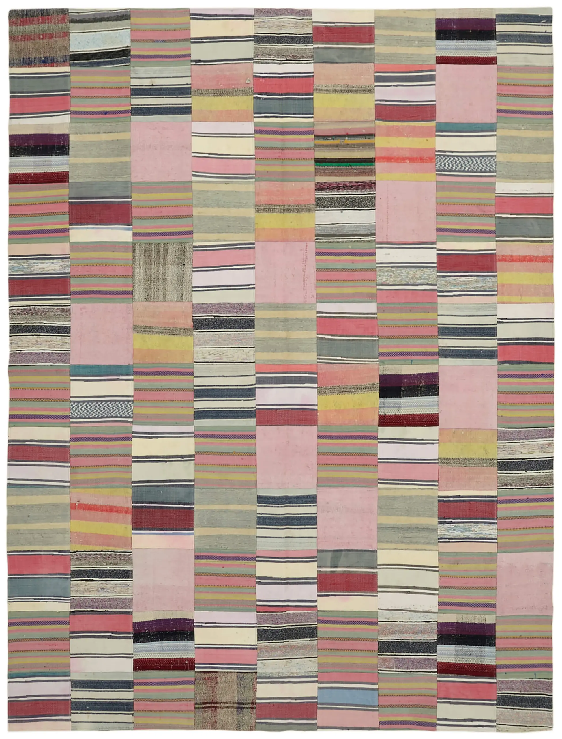 Rc_30623_0_Multicolor_Oriental_Kilim_Patchwork_Rugs Chaput Patchwork Multi Renk Pamuk Üzerine Yün El Dokuma Kilim-271x352 - Görsel 1