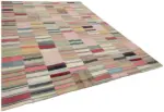 Chaput Patchwork Multi Renk Pamuk Üzerine Yün El Dokuma Kilim-271x352 - Görsel 2