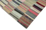 Chaput Patchwork Multi Renk Pamuk Üzerine Yün El Dokuma Kilim-271x352 - Görsel 4