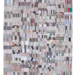 Chaput Patchwork Multi Renk Pamuk Üzerine Yün El Dokuma Kilim-281x396