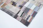 Chaput Patchwork Multi Renk Pamuk Üzerine Yün El Dokuma Kilim-281x396 - Görsel 4