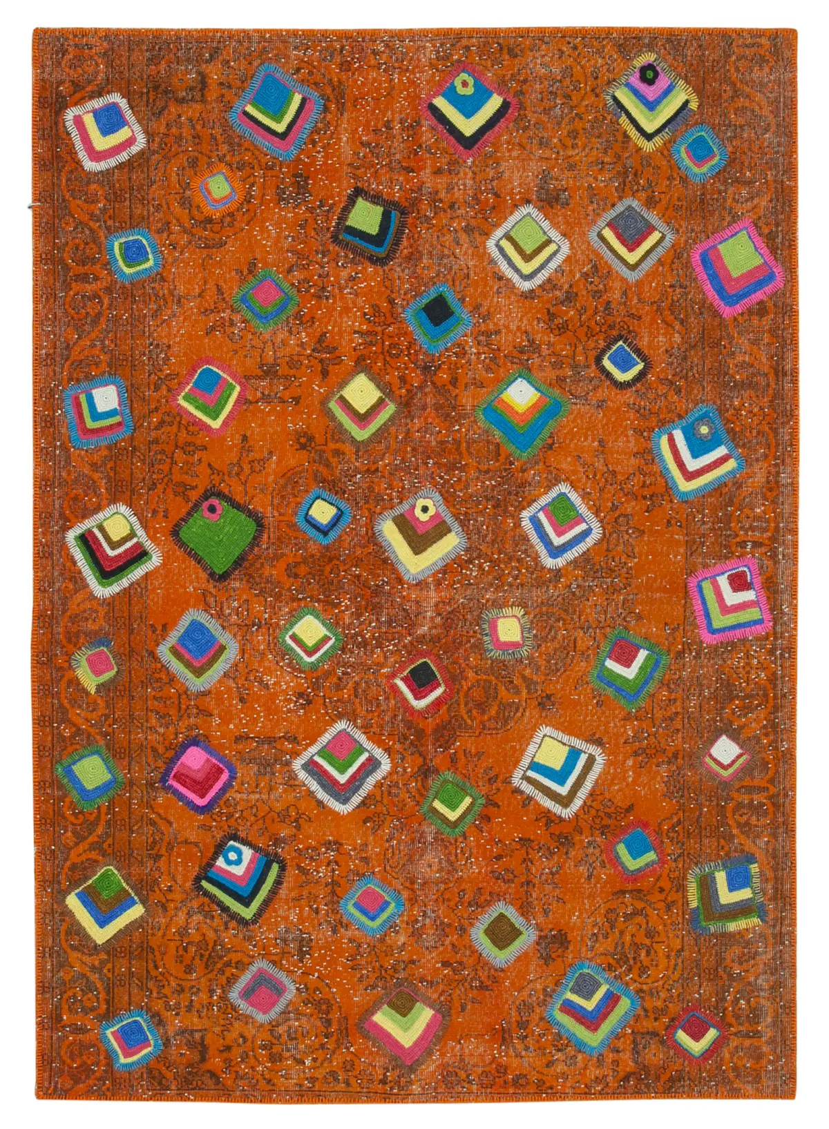 Rc_30960_0_Orange_Modern_Design_Patchwork_Rugs